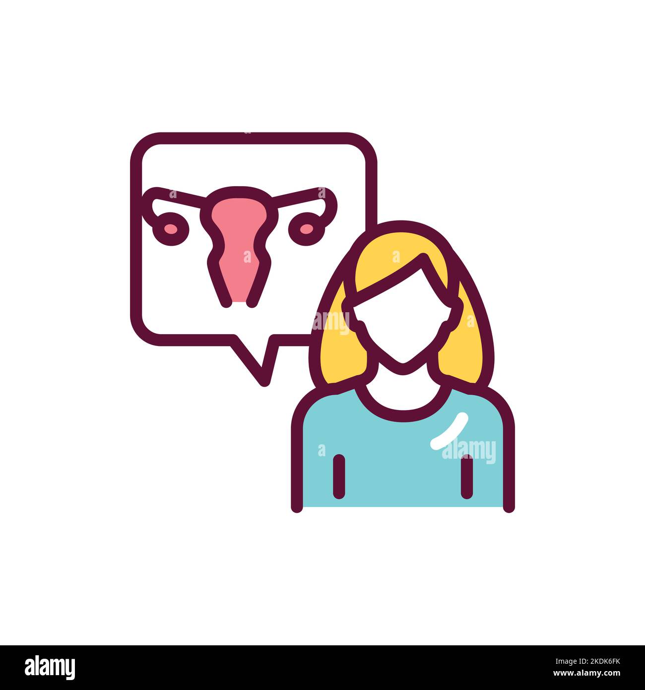 Female reproductive system line drawing hi-res stock photography and ...