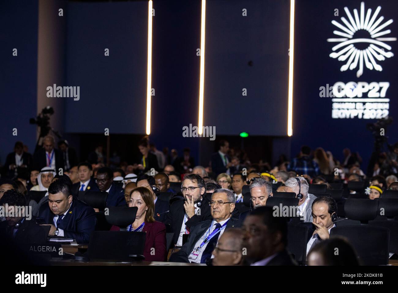 Sharm El Sheikh, Egypt. 07th Nov, 2022. Participants attend the opening ...