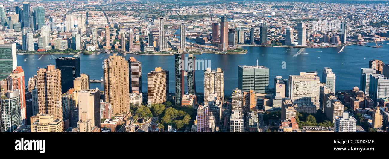 Aerial panoramic view downtown skyscrapers hi-res stock photography and ...