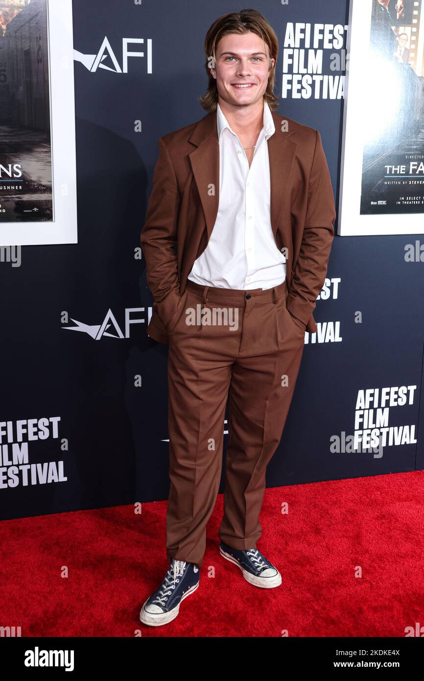 Hollywood, United States. 06th Nov, 2022. HOLLYWOOD, LOS ANGELES, CALIFORNIA, USA - NOVEMBER 06: Sam Rechner arrives at the 2022 AFI Fest - Closing Night Special Screening Of Universal Pictures' 'The Fabelmans' held at the TCL Chinese Theatre IMAX on November 6, 2022 in Hollywood, Los Angeles, California, United States. (Photo by Xavier Collin/Image Press Agency) Credit: Image Press Agency/Alamy Live News Stock Photo