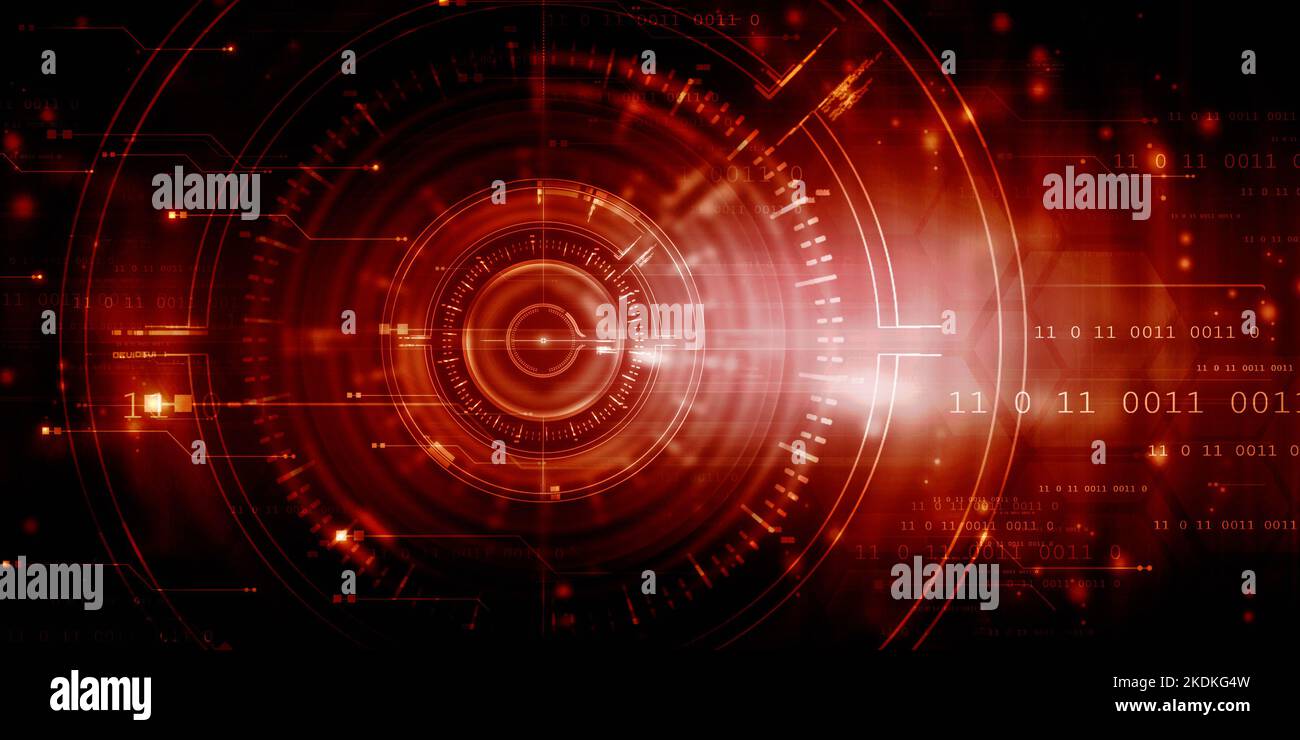 Technology 2d 2d illustration Abstract futuristic electronic circuit technology ...