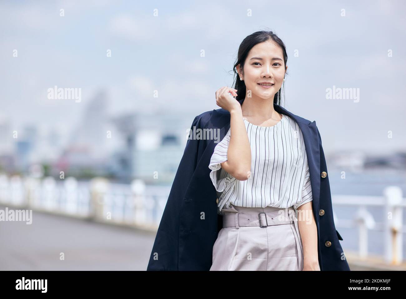 Asian woman cool jacket hi-res stock photography and images - Alamy