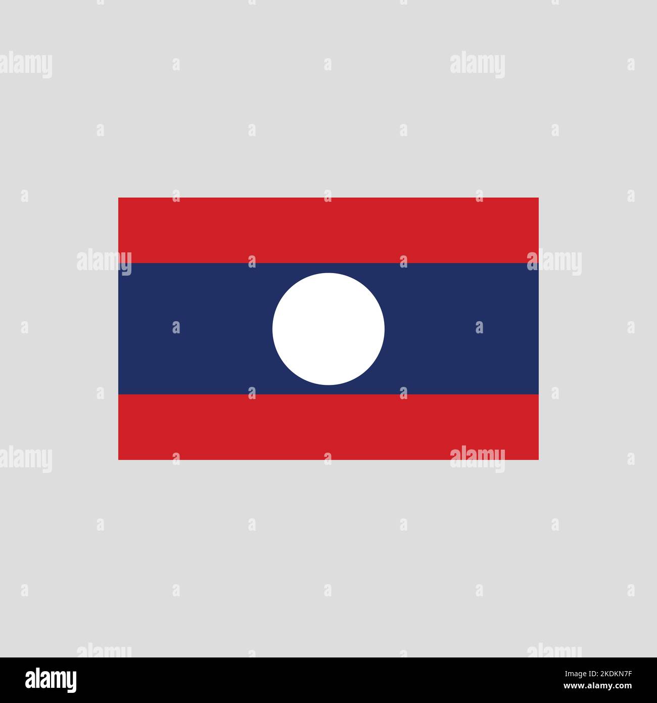 Flag of Laos color line element. Vector element for web page Stock Vector