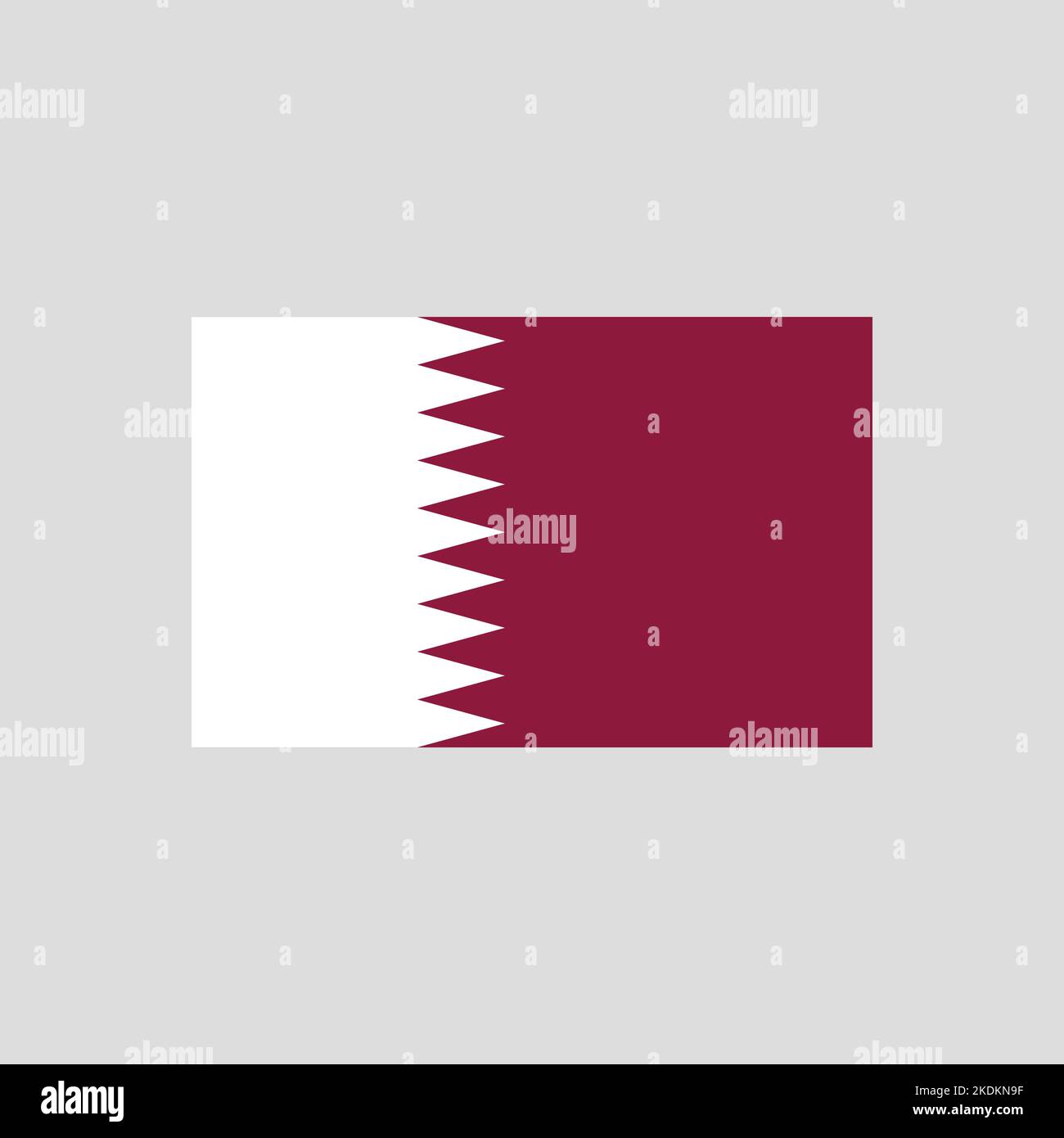 Flag of Qatar color line element. Vector element for web page Stock