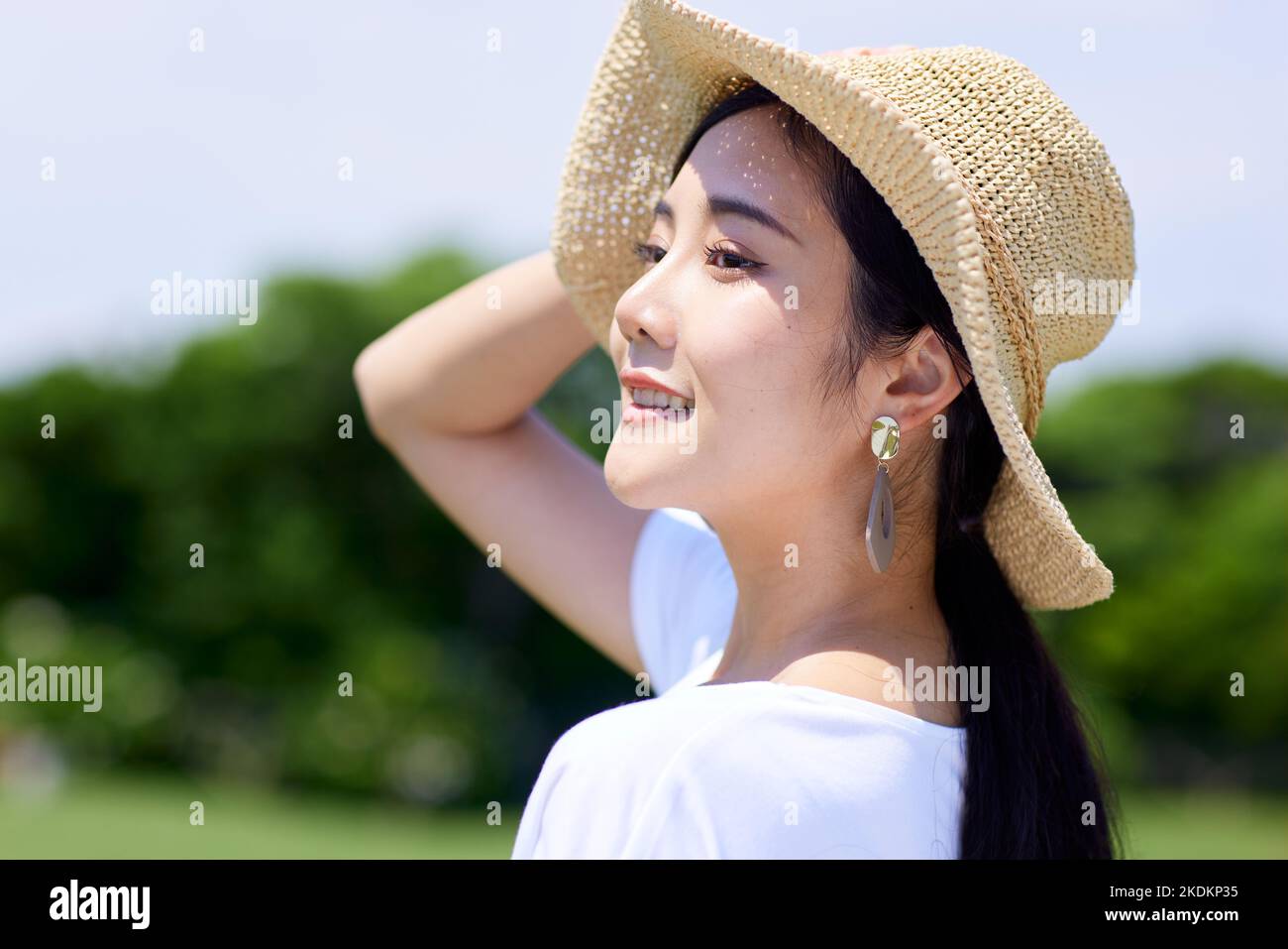 Young Japanese woman portrait Stock Photo