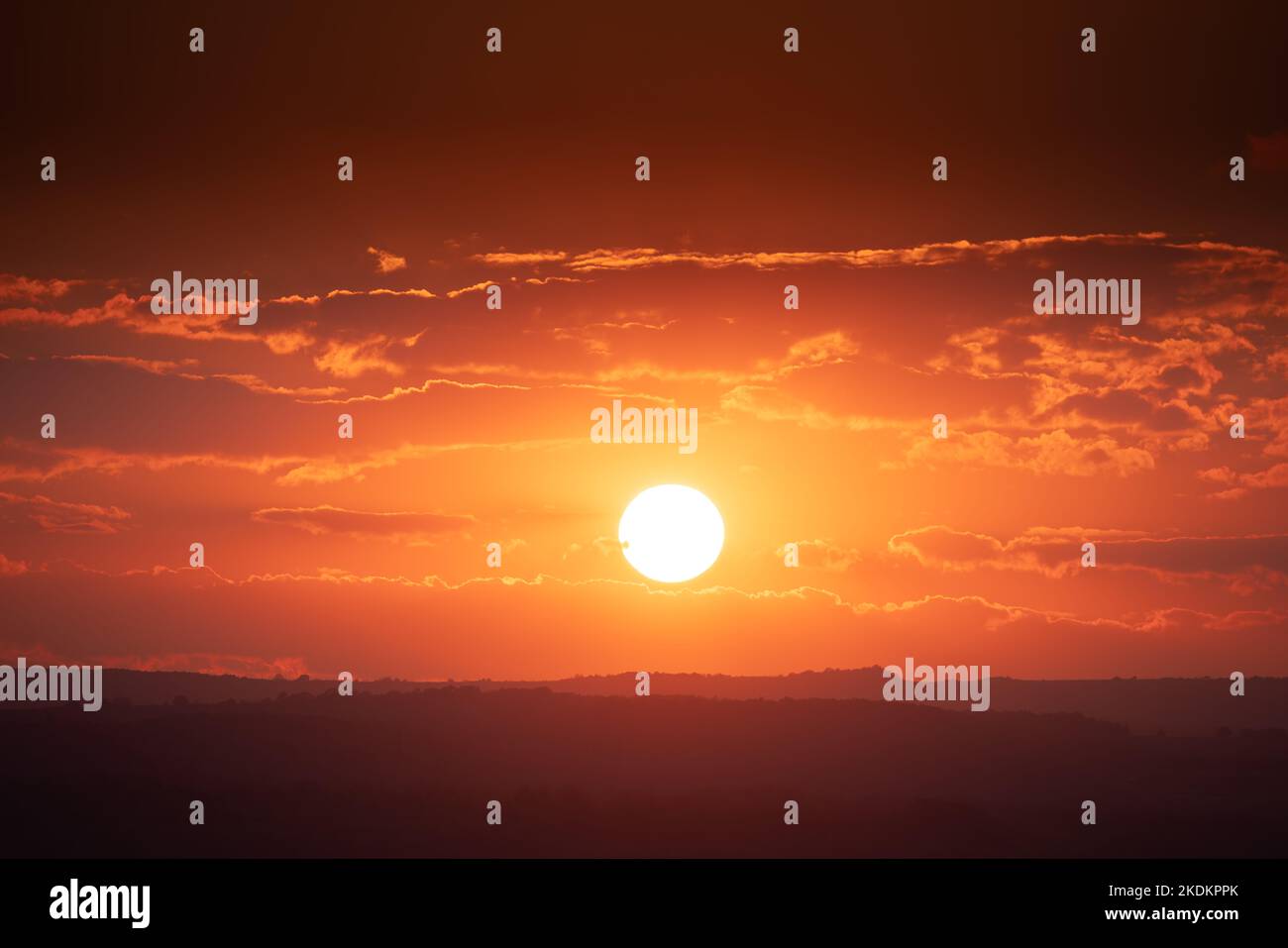 Orange cloudscape and dramatic sky, sunset shot Stock Photo - Alamy