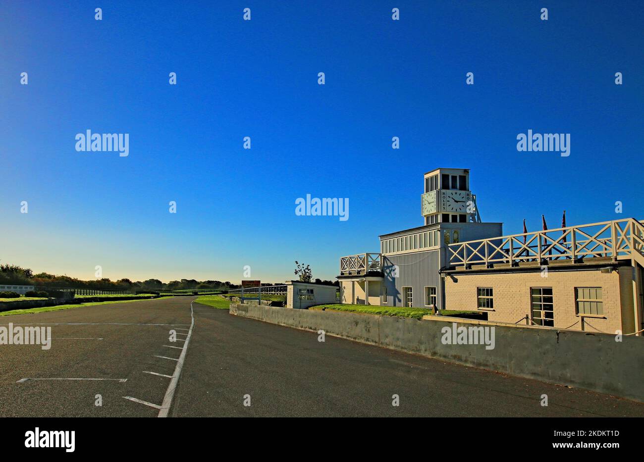Goodwood Racing Circuit, West Sussex, Control Tower Stock Photo