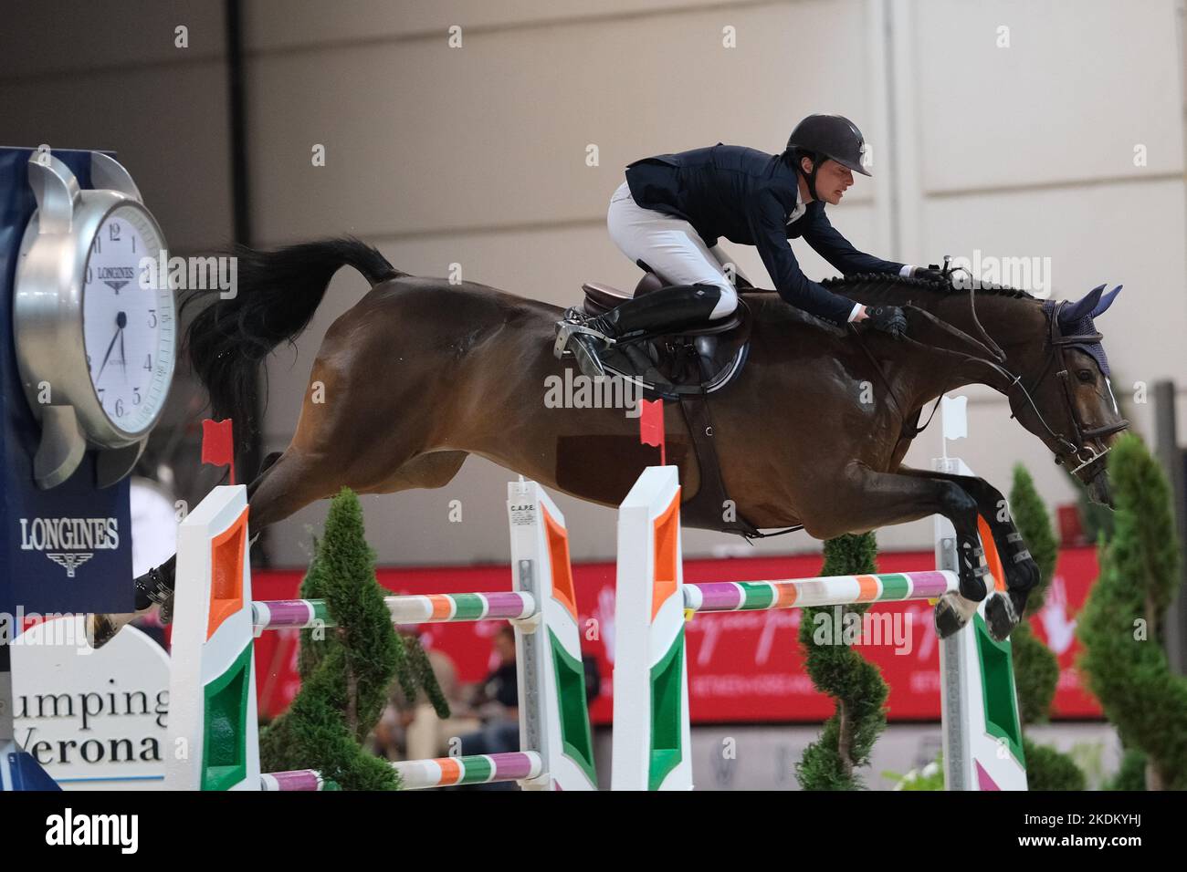 124th edition of Fieracavalli, Verona, Italy, November 05, 2022, Edouard Schimitz riding