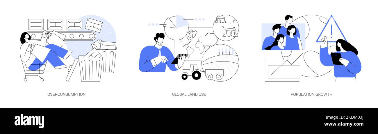 Global environmental data abstract concept vector illustrations Stock ...