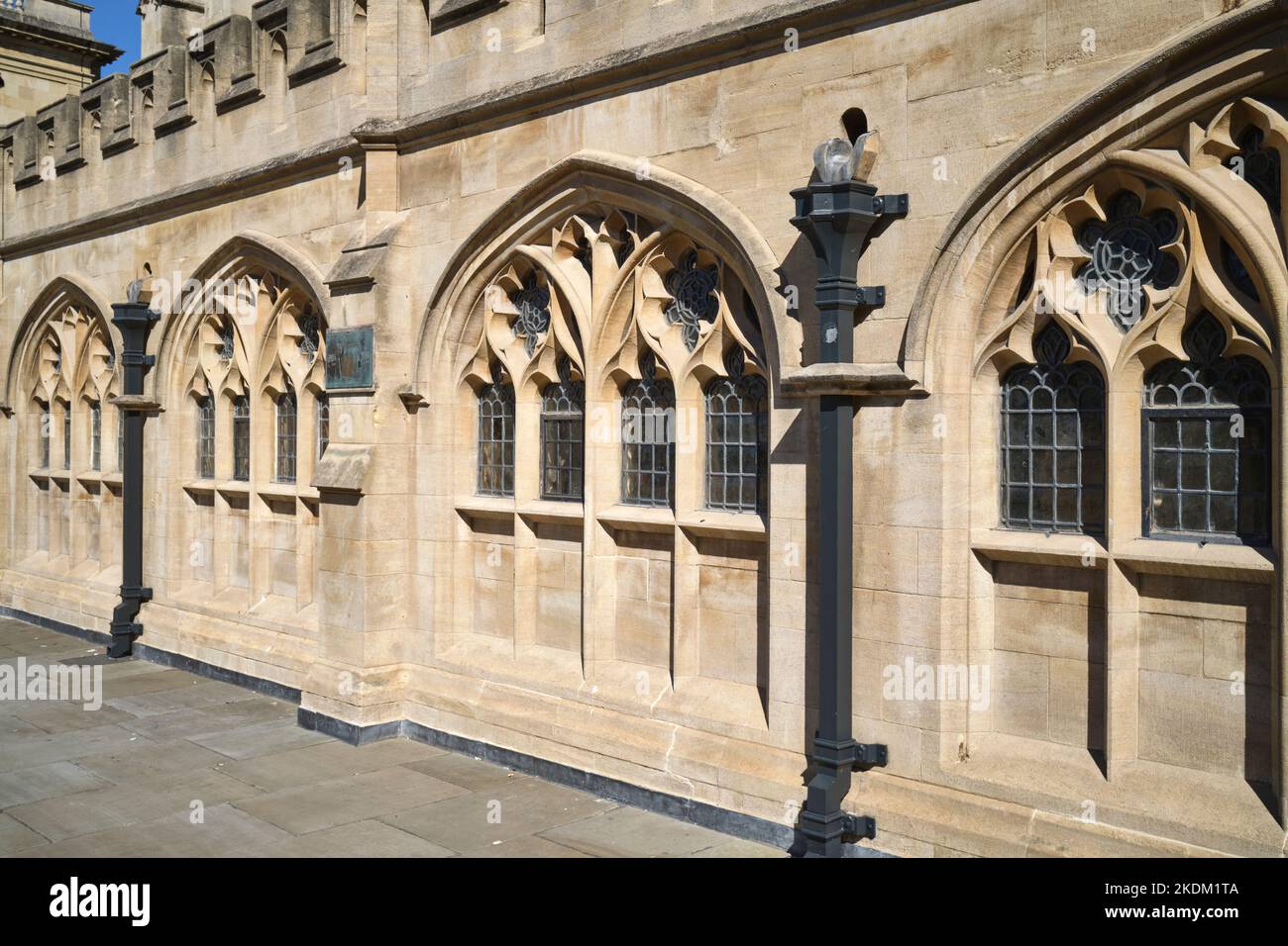 Exterior Walls of Bath Abbey in the beautiful Georgian city of Bath Somerset Engalnd Uk Stock Photo