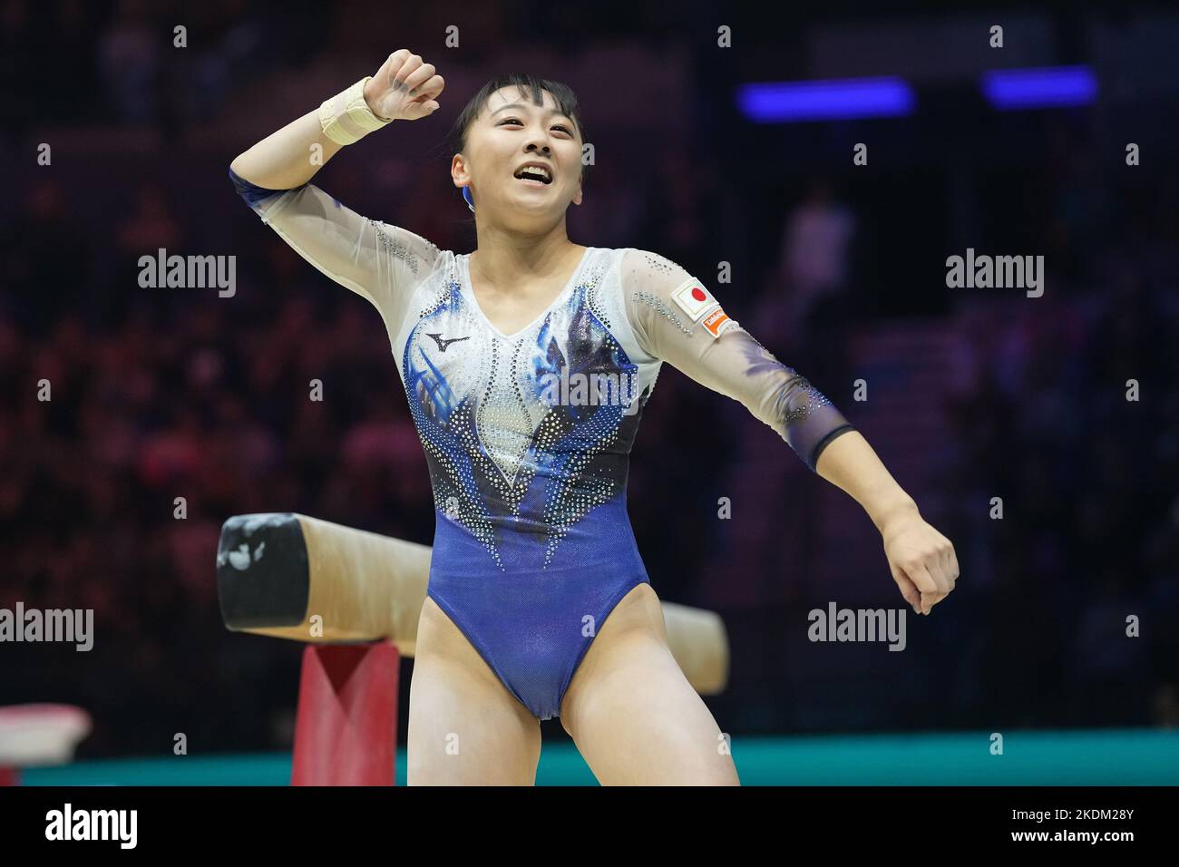 2022 World Gymnastics Championships. Liverpool.6.11.22 Individual Apparatus Finals.MIYATA Shoko Stock Photo