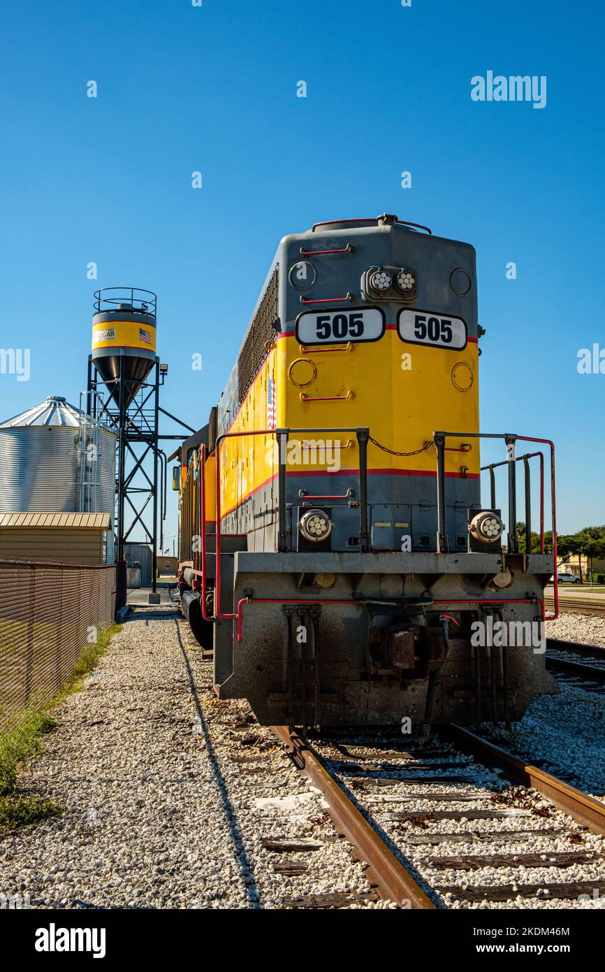 US Sugar EMD GP40-2 Locomotive No 505, Clewiston, Florida Stock Photo