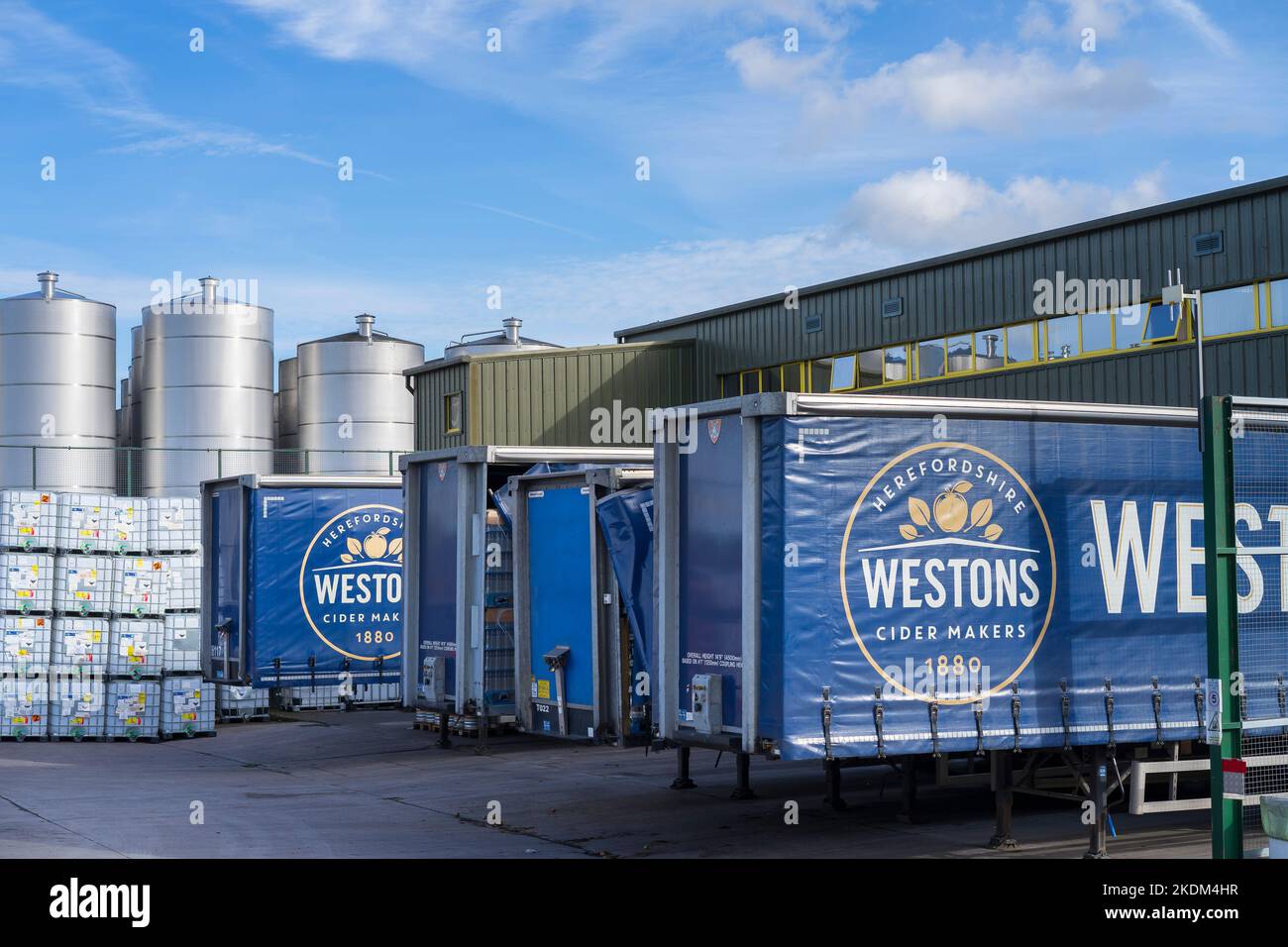 Weston's cider distribution centre, Much Marcle, Herefordshire, UK