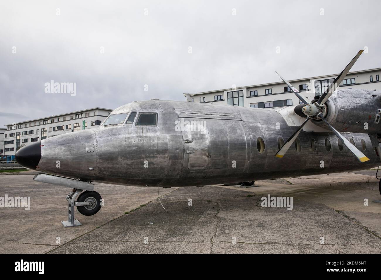 a Fokker F27 stands on the grounds of the former airport Butzweilerhof ...