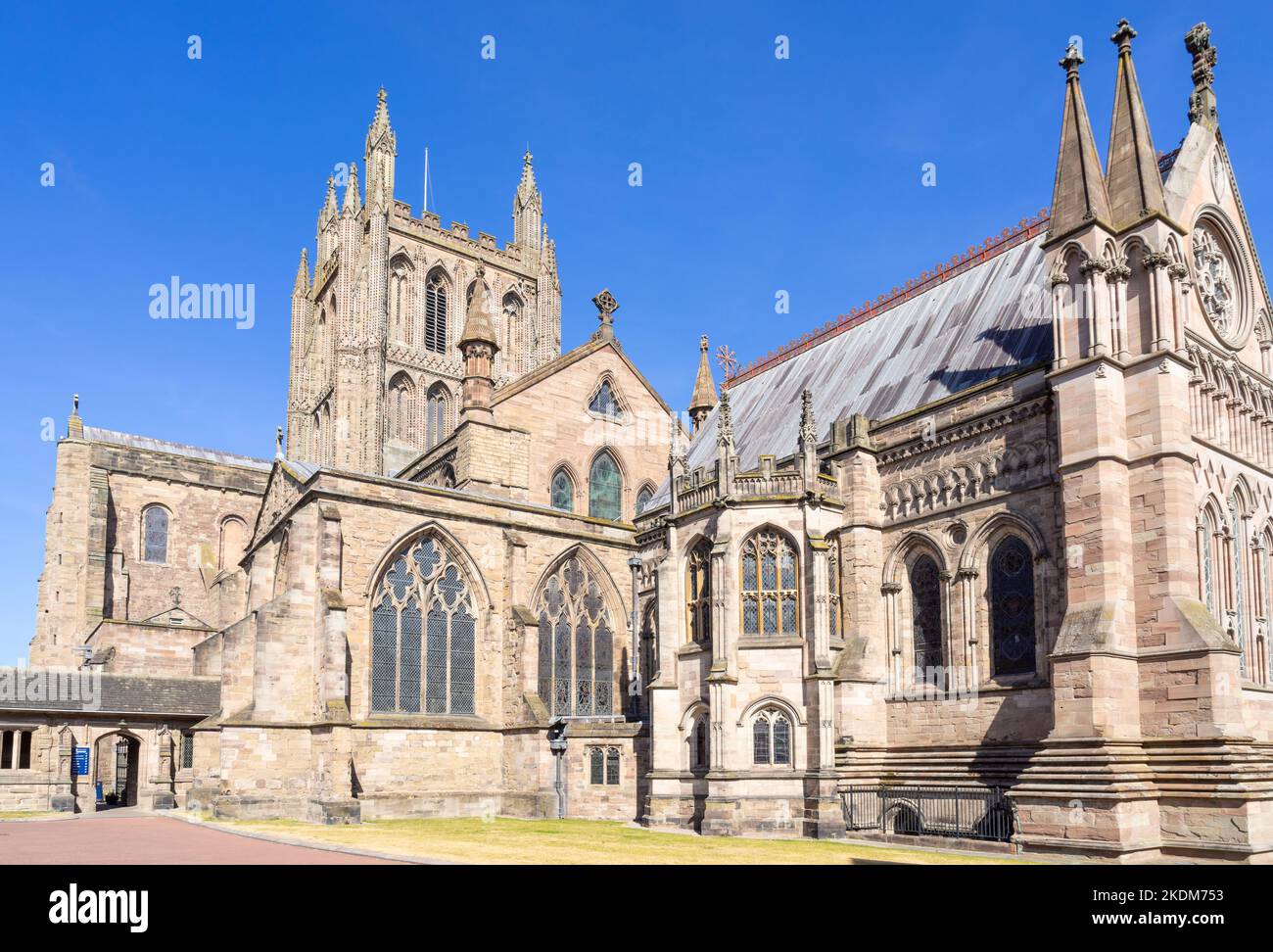 Hereford cathedral Hereford Herefordshire England UK GB Europe Stock Photo