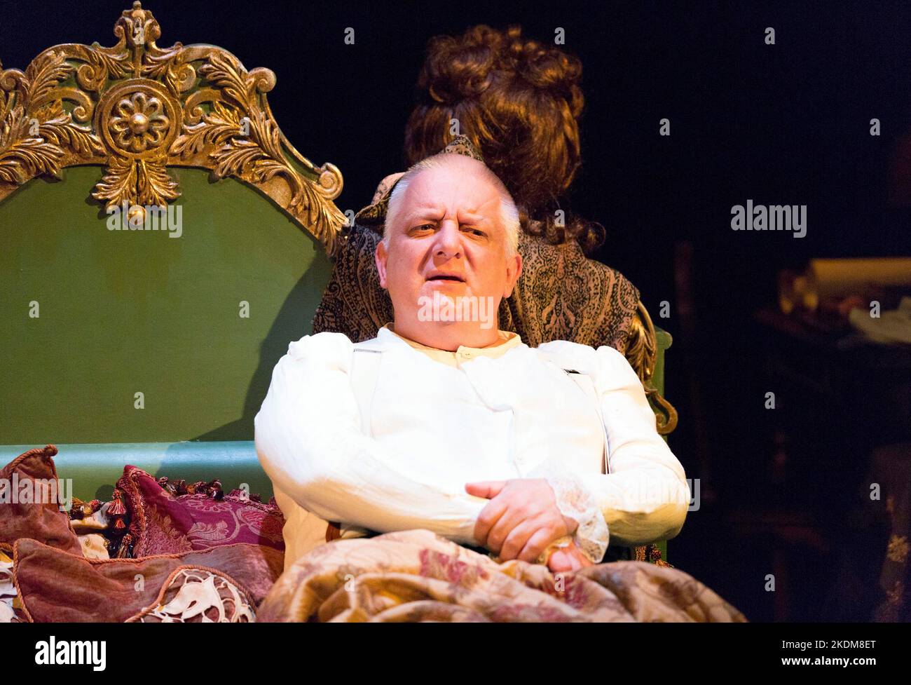 Simon Russell Beale (Mr Foote) in MR FOOTE'S OTHER LEG by Ian Kelly at the Hampstead Theatre, London NW3  21/09/2015  design: Tim Hatley  lighting: Peter Mumford  director: Richard Eyre Stock Photo