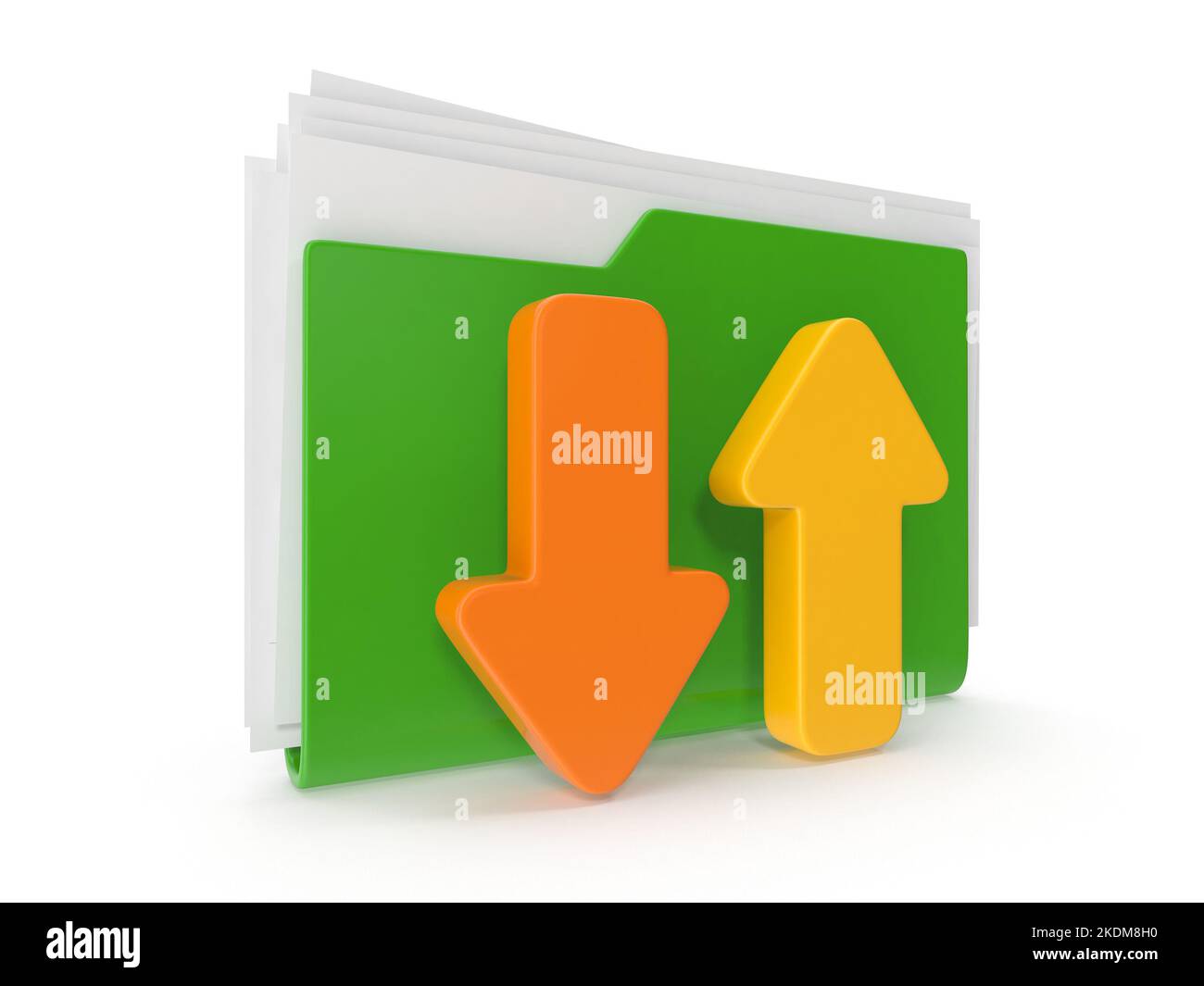 File Upload and Download Concept , This is a 3d rendered computer