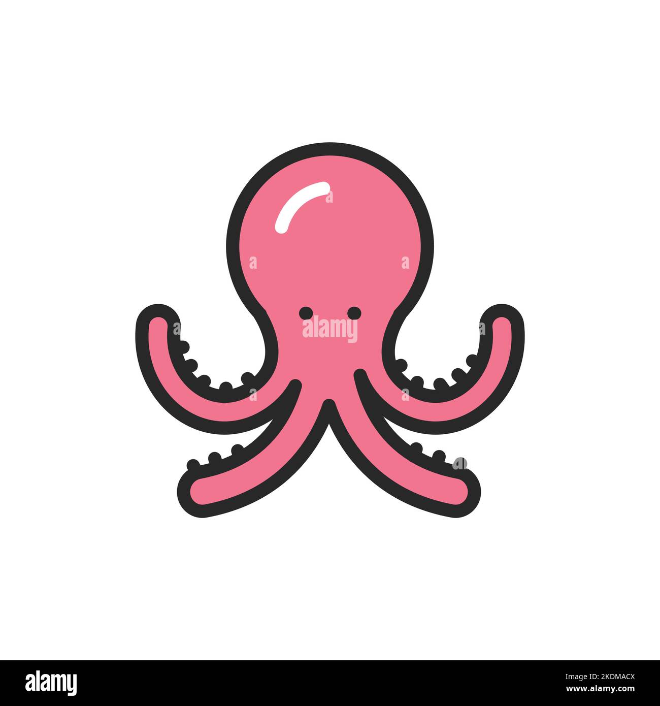 Octopus color line icon. Pictogram for web page, mobile app, promo ...