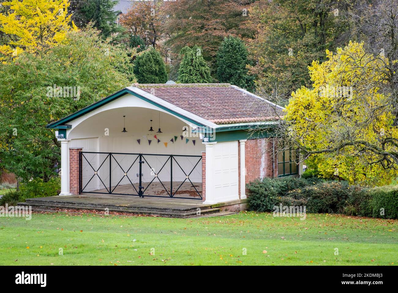 Bandstand at Harrogate Valley Gardens, North Yorkshire, UK Stock Photo