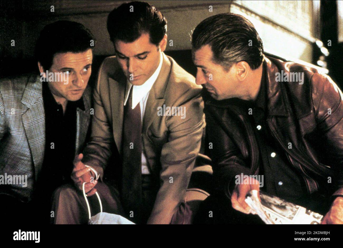 Goodfellas Joe Pesci, Ray Liotta & Robert De Niro Stock Photo