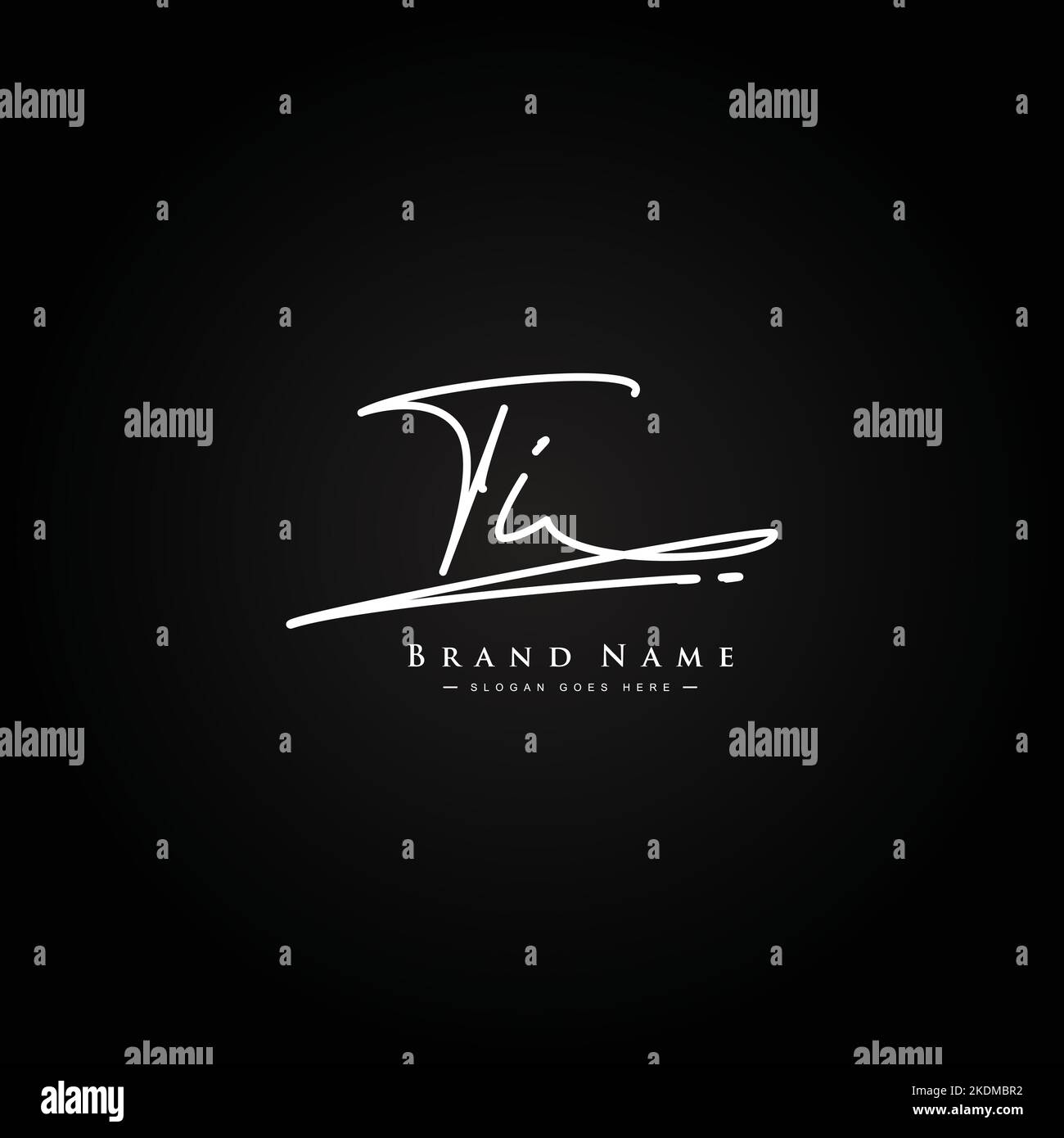 Handwritten Signature logo for Initial Letter RI - Vector Logo Template ...