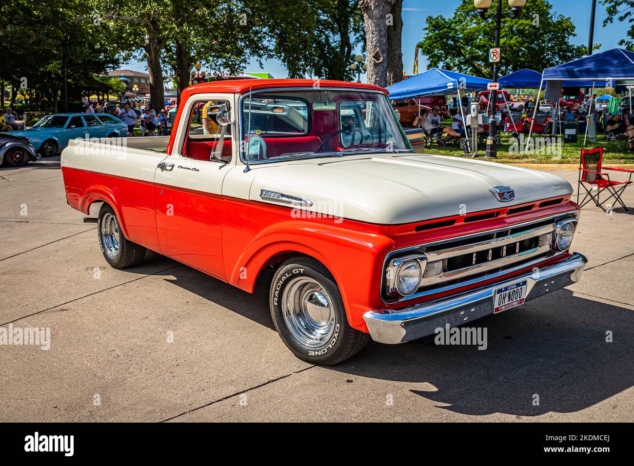 Des Moines, IA July 01, 2022 High perspective front corner view of a