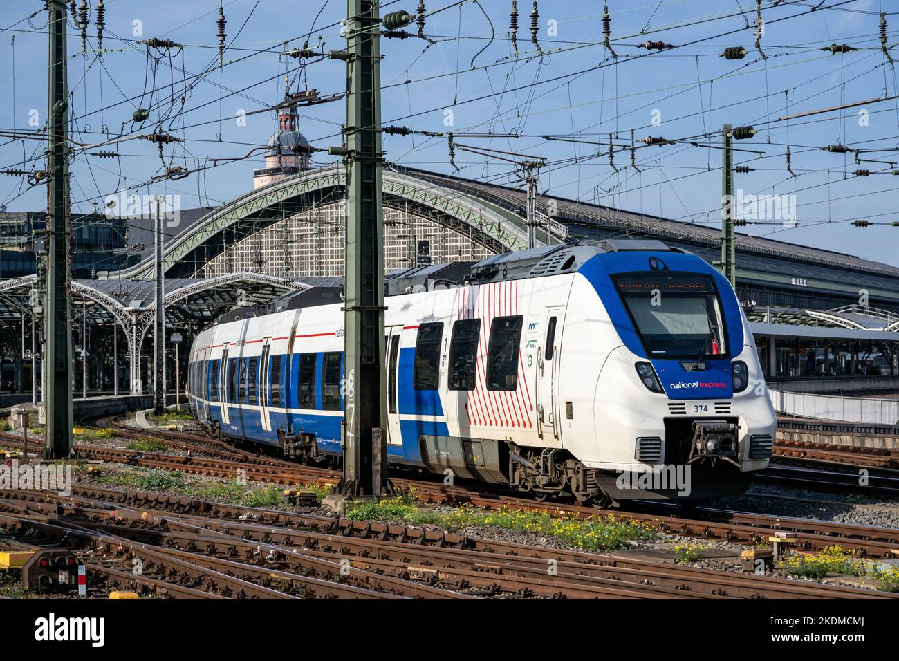 National Express Bombardier Talent 2 regional train at Cologne main station Stock Photo