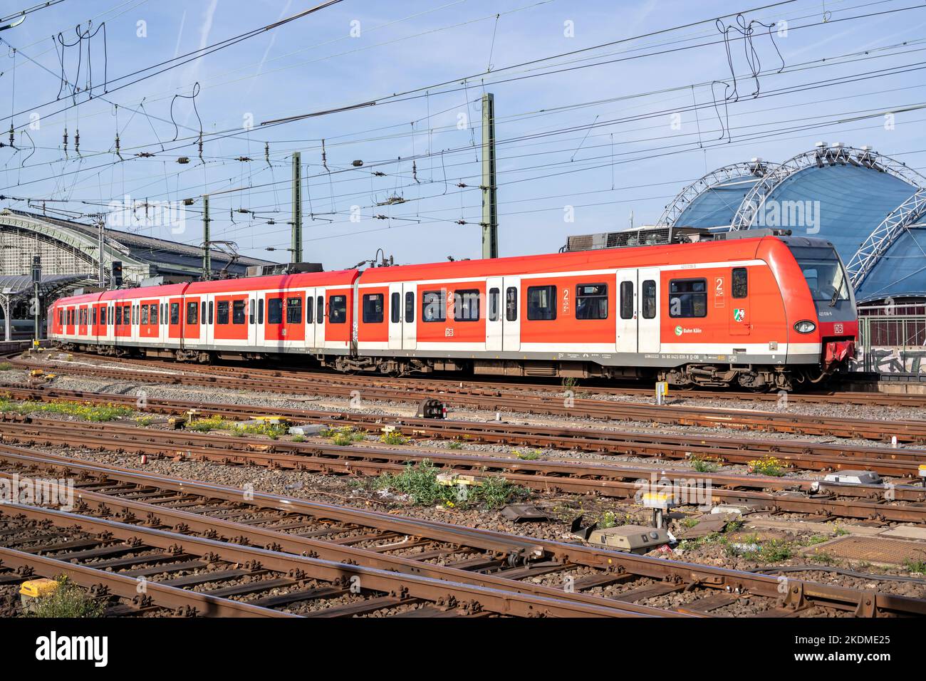 Cologne SBahn train at Cologne main station Stock Photo Alamy
