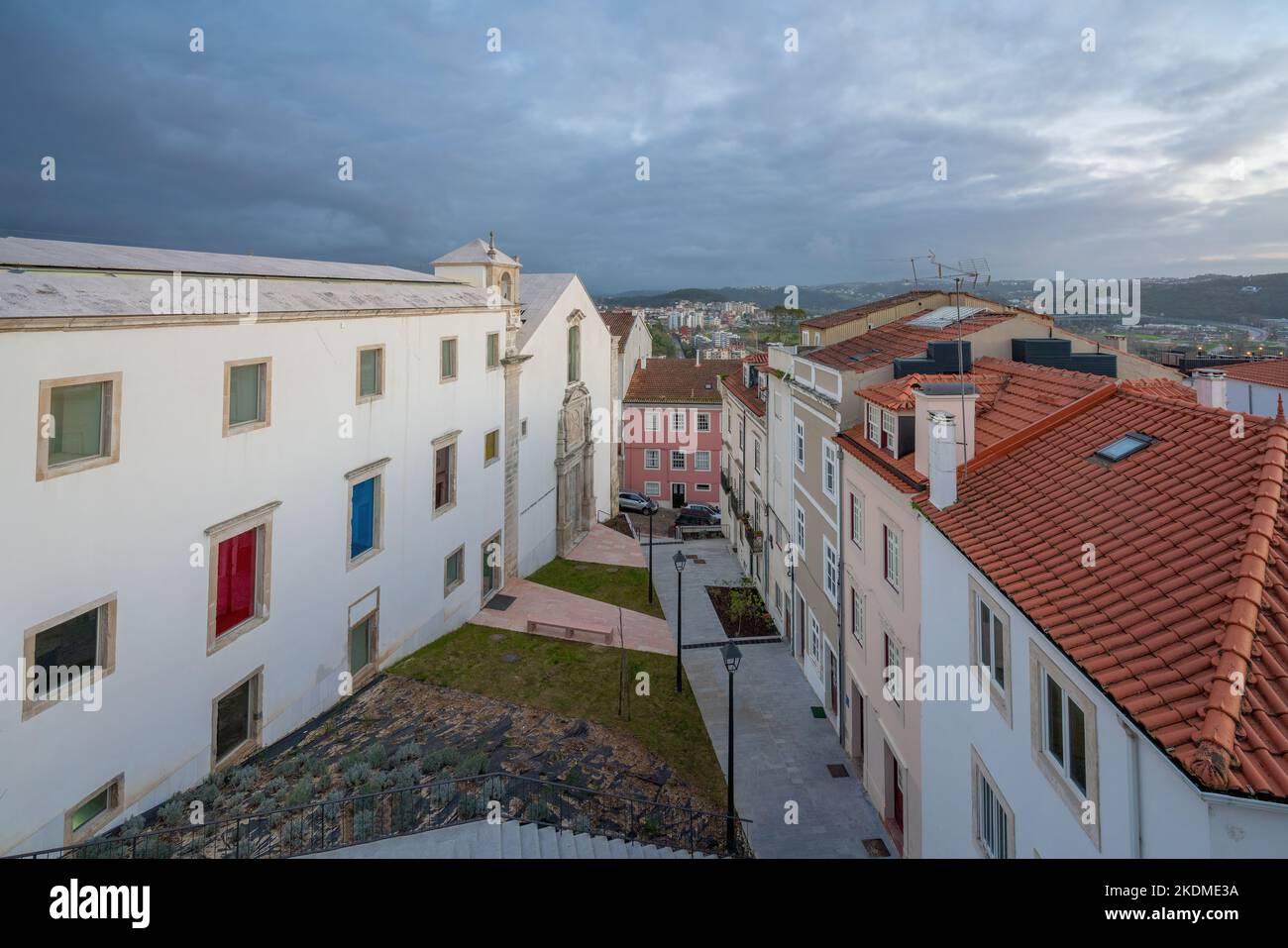 College of Trindade at University of Coimbra Courtyard - Coimbra, Portugal Stock Photo