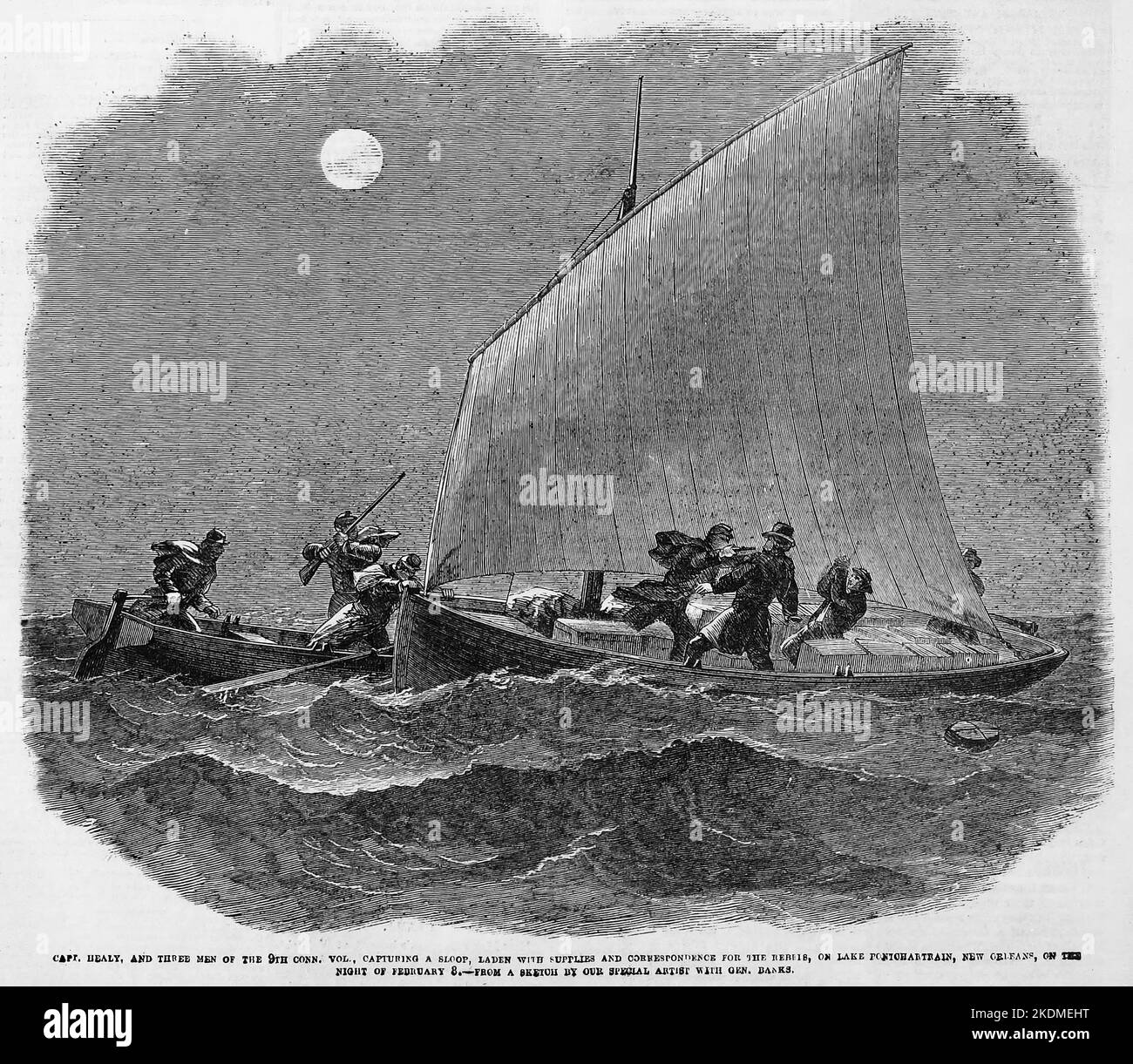 Captain J. G. Healy, and three men of the 9th Connecticut Volunteers