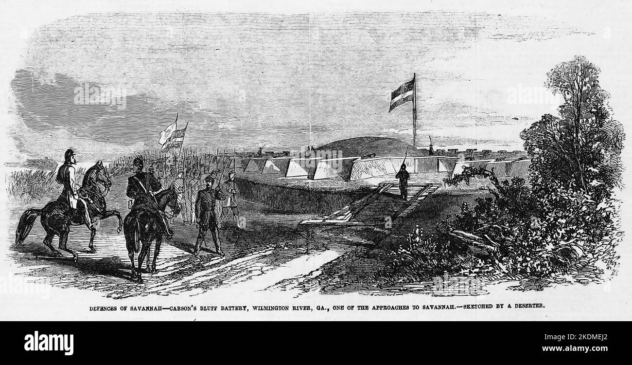 Defenses of Savannah, Carson's Bluff battery, Wilmington