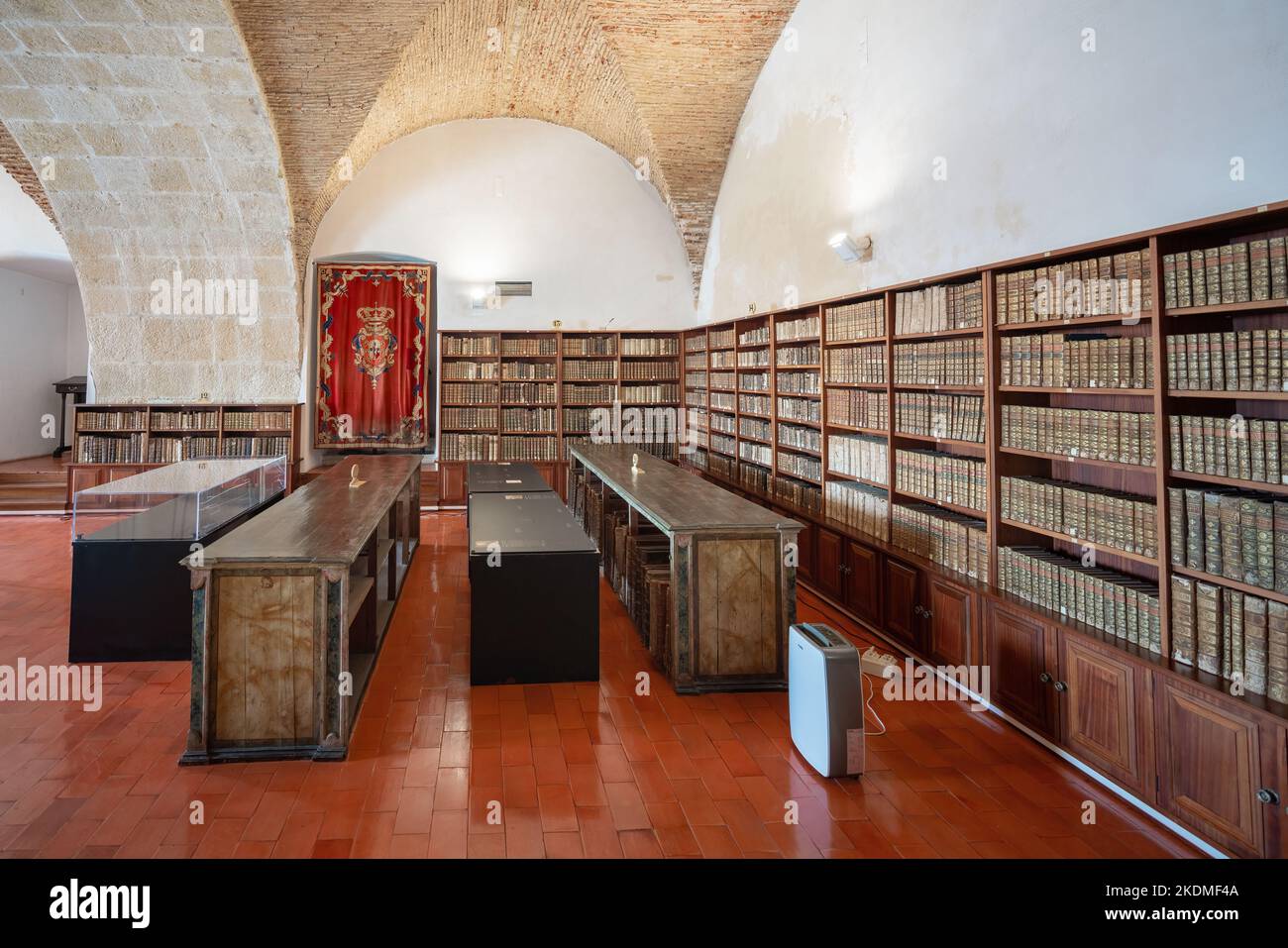 Baroque Library (or Joanine Library) Interior at University of Coimbra - Coimbra, Portugal Stock Photo