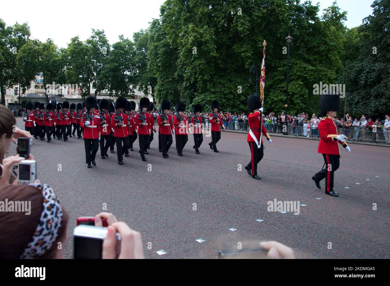 Changing of the Guards, Buckingham Palace, London. Stock Photo