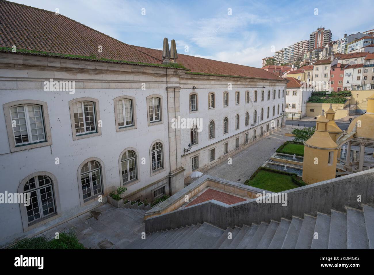 Santa Cruz Monastery side view - Coimbra, Portugal Stock Photo