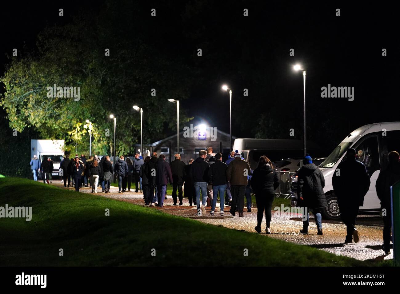 Fans arrive at the ground for the Emirates FA Cup first round match at