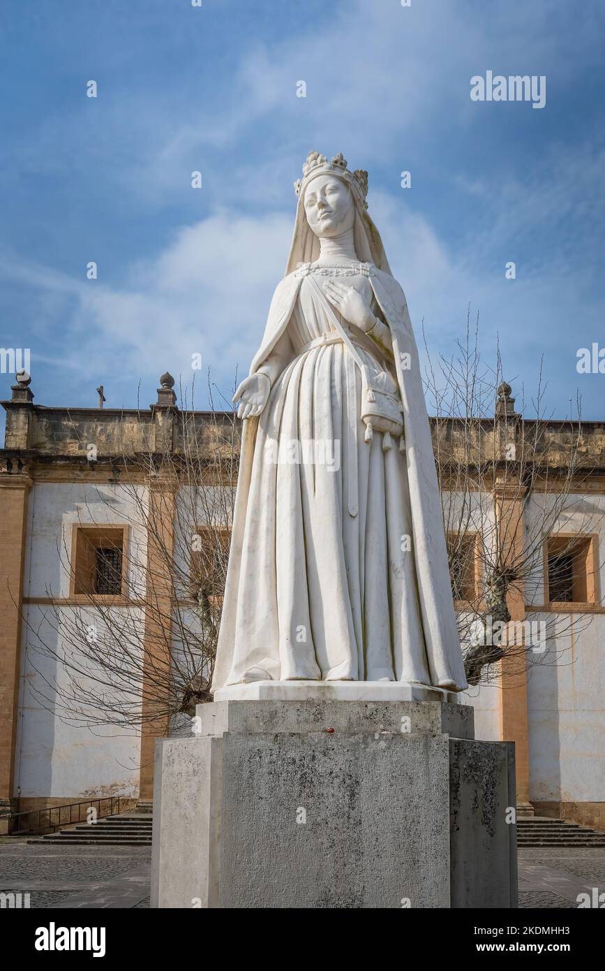 Queen St. Isabel Statue at Monastery of Santa Clara-a-Nova - Coimbra, Portugal Stock Photo