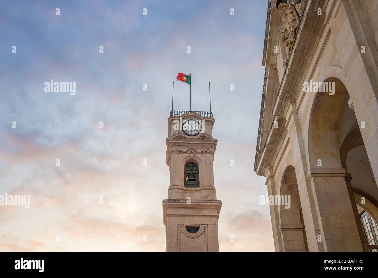 University Tower at sunset - Coimbra, Portugal Stock Photo