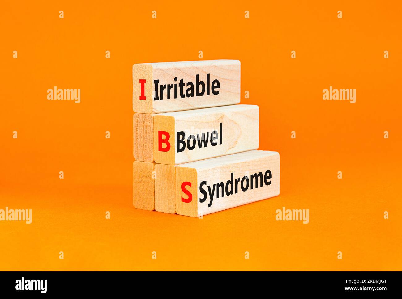 IBS irritable bowel syndrome symbol. Concept words IBS irritable bowel syndrome on wooden blocks
