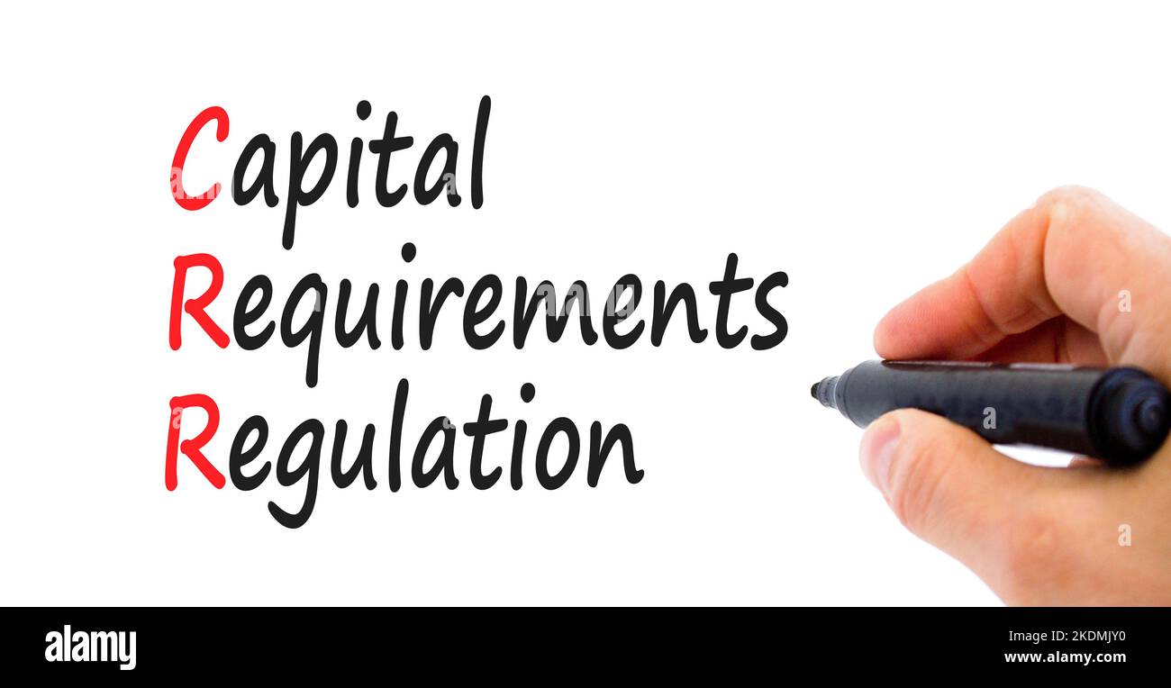 CRR capital requirements regulation symbol. Concept words CRR capital