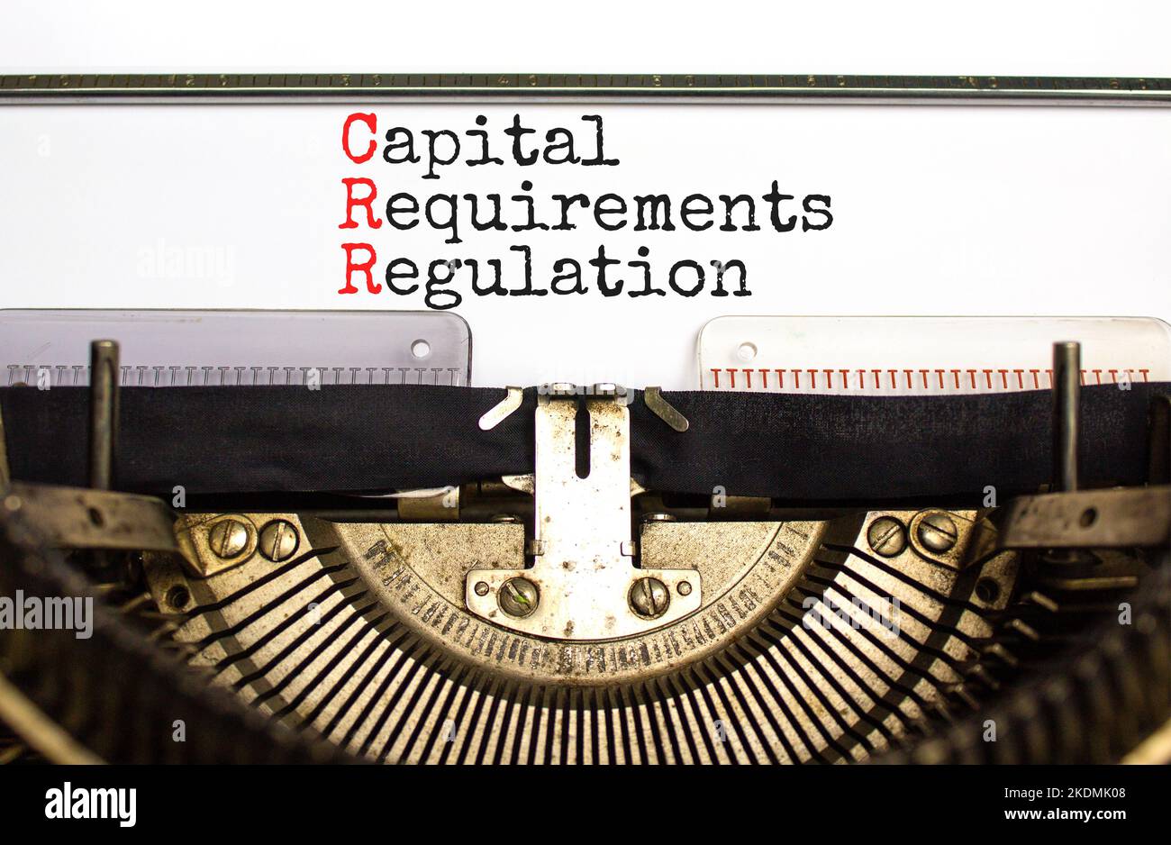 CRR capital requirements regulation symbol. Concept words CRR capital