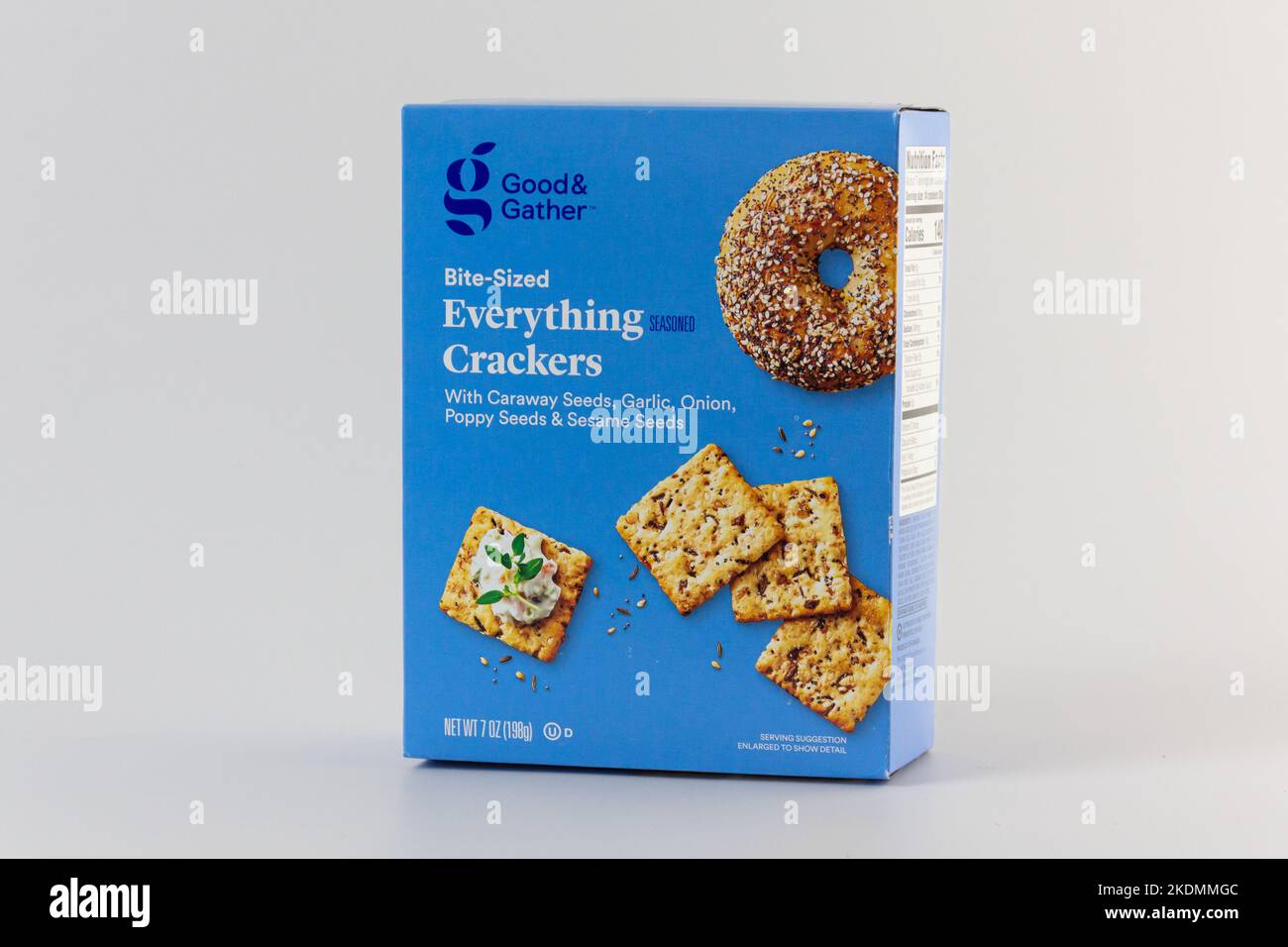 RIVER FALLS, WI, USA NOVEMBER 7, 2022 Good and Gather crackers and trademark logo Stock Photo