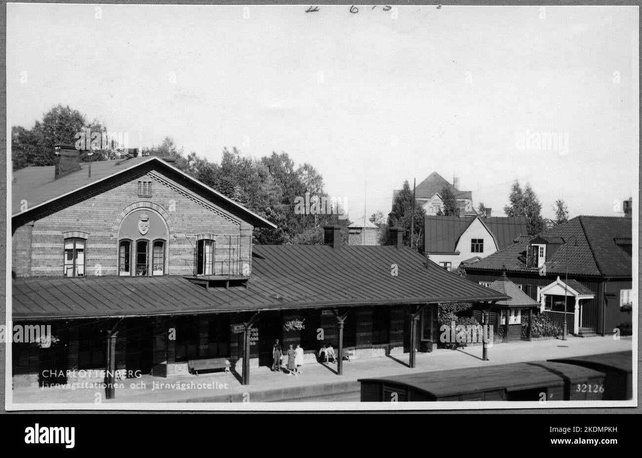 Charlottenberg railway station and railway hotel Stock Photo Alamy