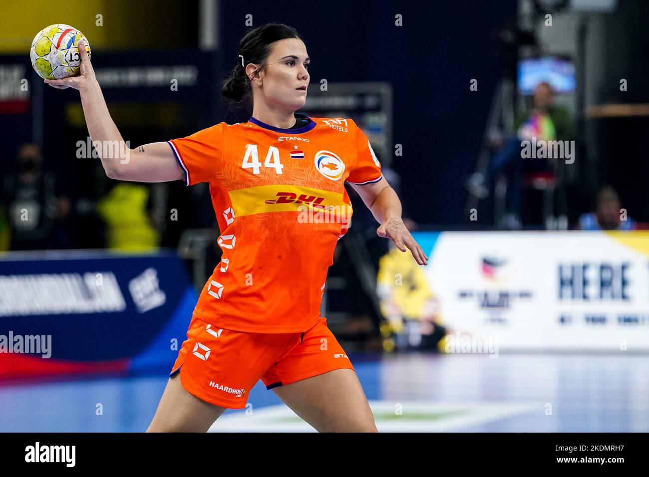 SKOPJE, MACEDONIA - NOVEMBER 7: Maxime Struijs of the Netherlands during the Preliminary Round - EHF EURO 2022 match between North Macedonia and Netherlands at the Arena Boris Trajkovski on November 7, 2022 in Skopje, Macedonia (Photo by Henk Seppen/Orange Pictures) Stock Photo