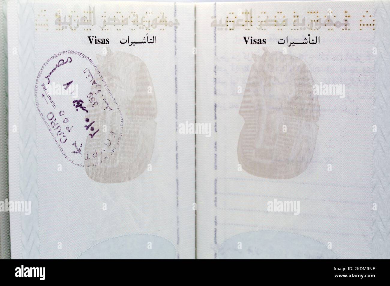 Passport with stamps isolated on wite background Stock Photo Alamy