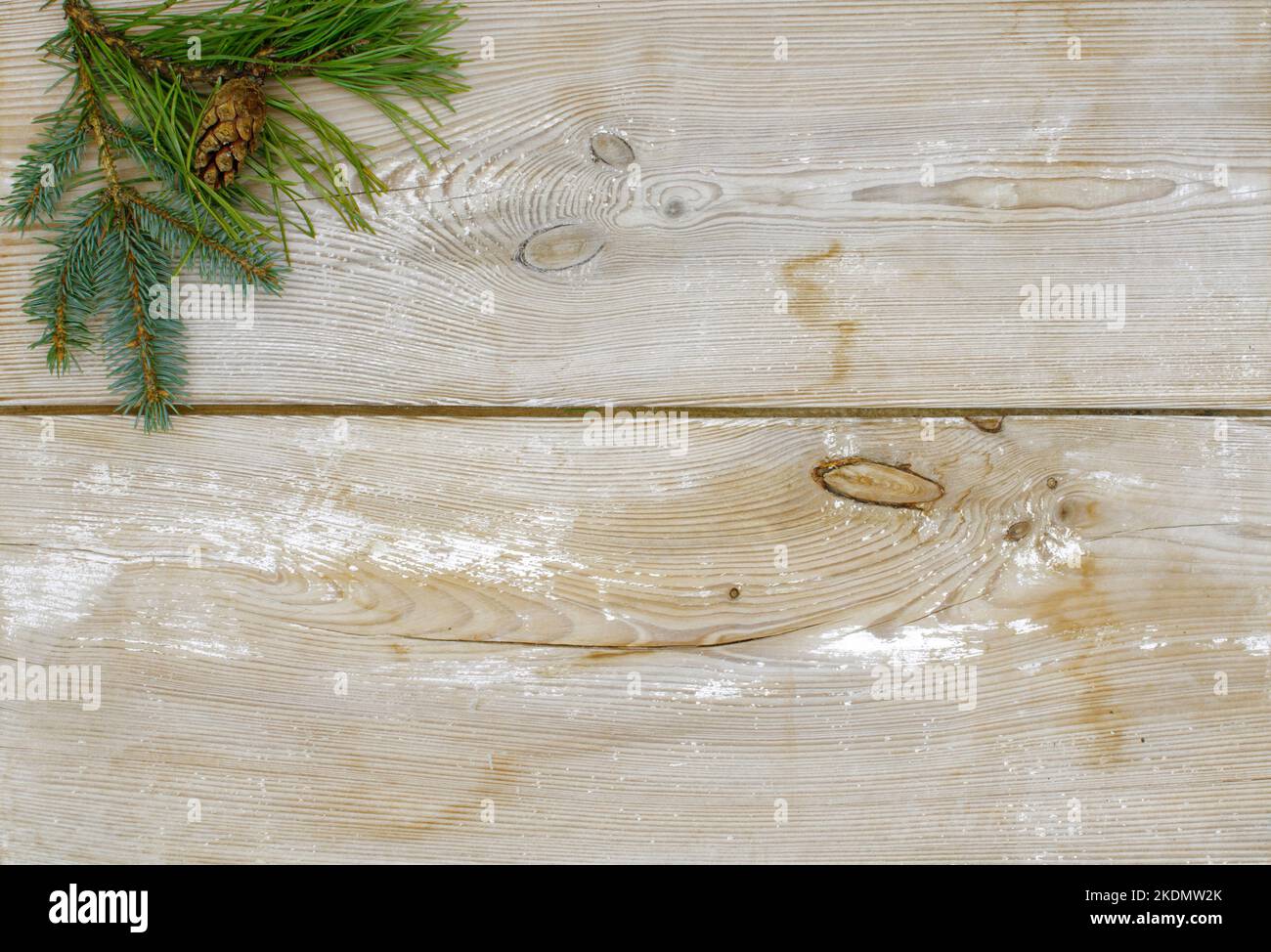 christmas decoration, fir twigs, spruce and pine cones on rustic wooden background, space for text, christmas background, wallpaper, xmas Stock Photo