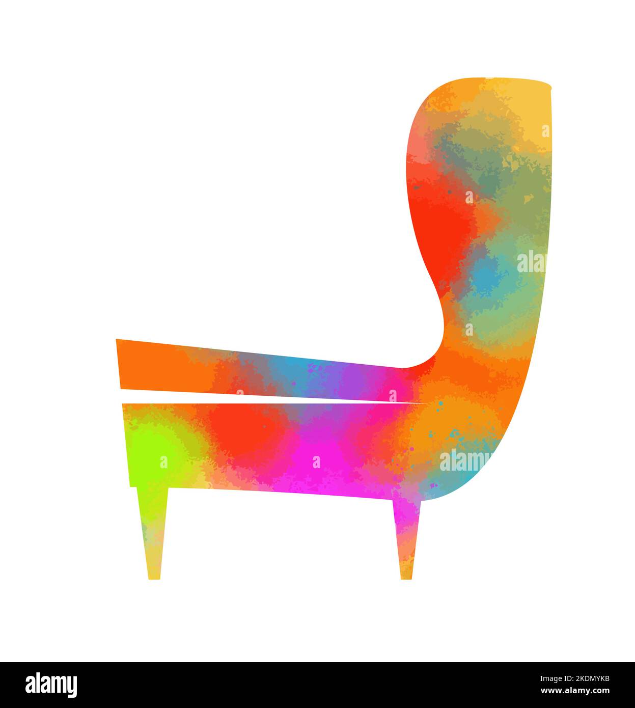 Chair silhouette colorful. Vector illustration Stock Vector Image & Art ...