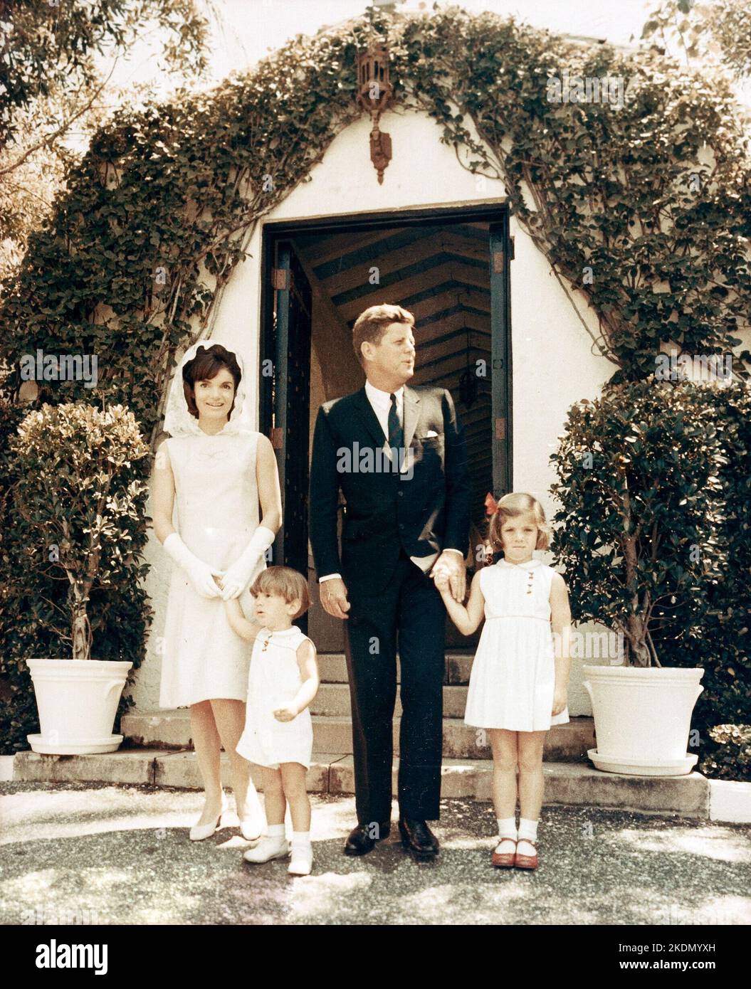 John F. Kennedy, Jr., and Caroline Kennedy - Kennedy Family Photograph - Cecil Stoughton White House photographer Stock Photo