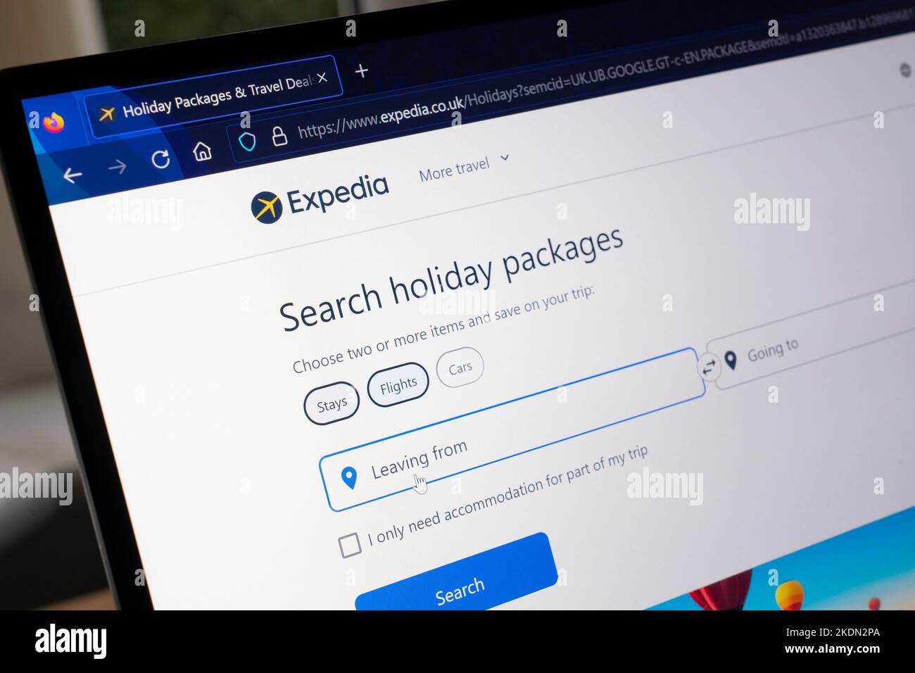 Expedia Group, Inc. is an American online travel shopping company for consumer and small business travel Stock Photo