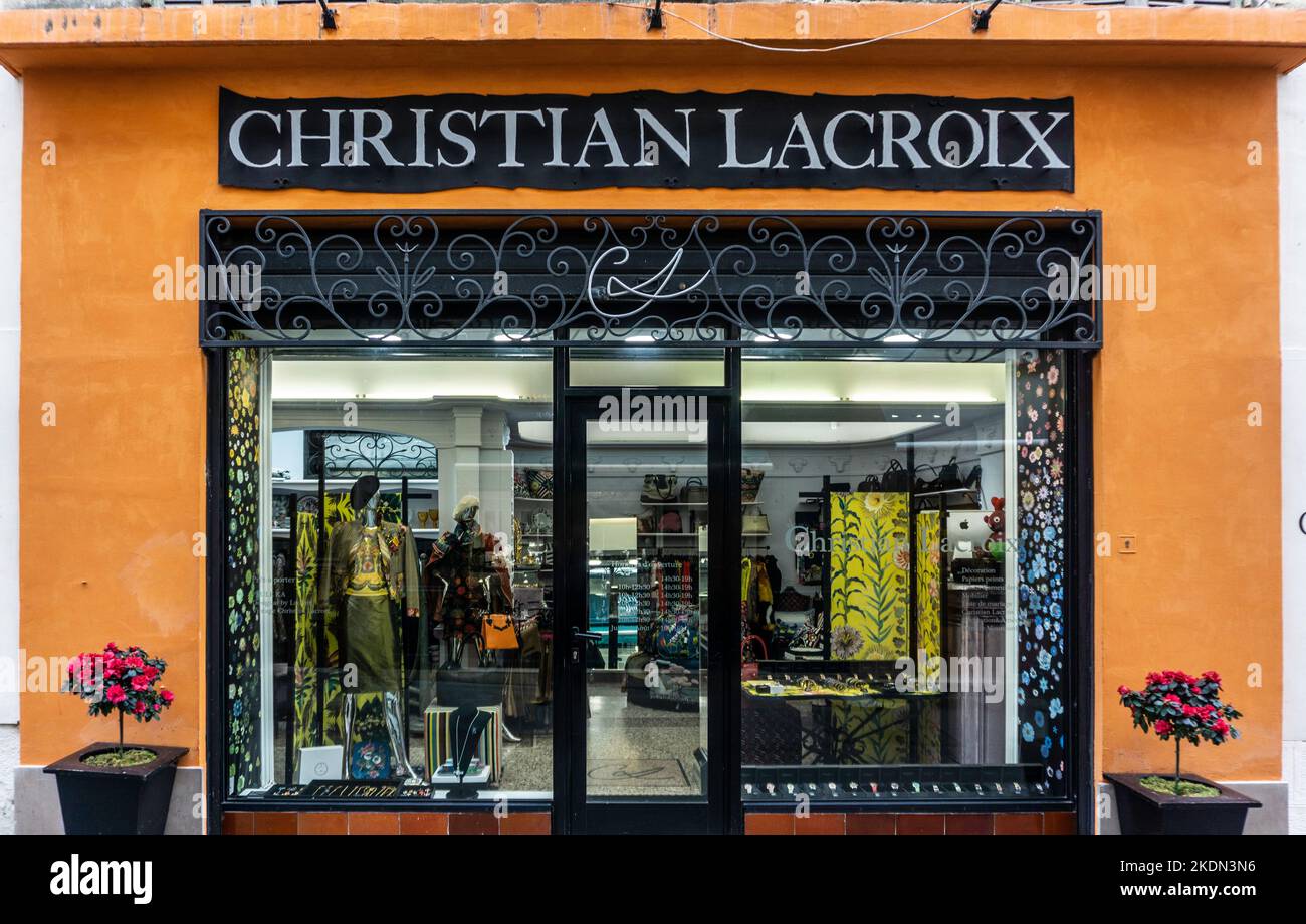A branch of Christian Lacroix, in Arles, France. Stock Photo