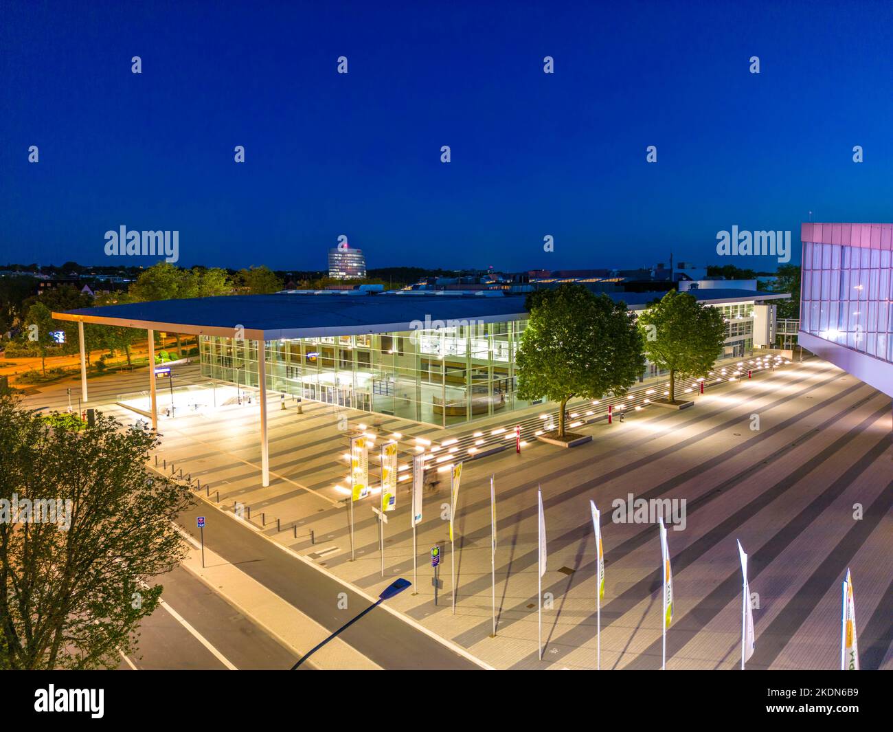 Messe Essen, trade fair entrance Messehaus Ost, NRW, Germany, Stock Photo